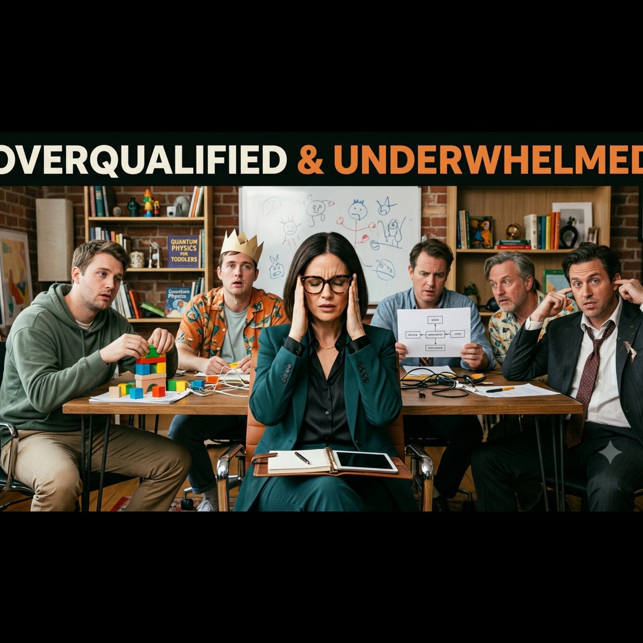 Overqualified & Underwhelmed" cover art