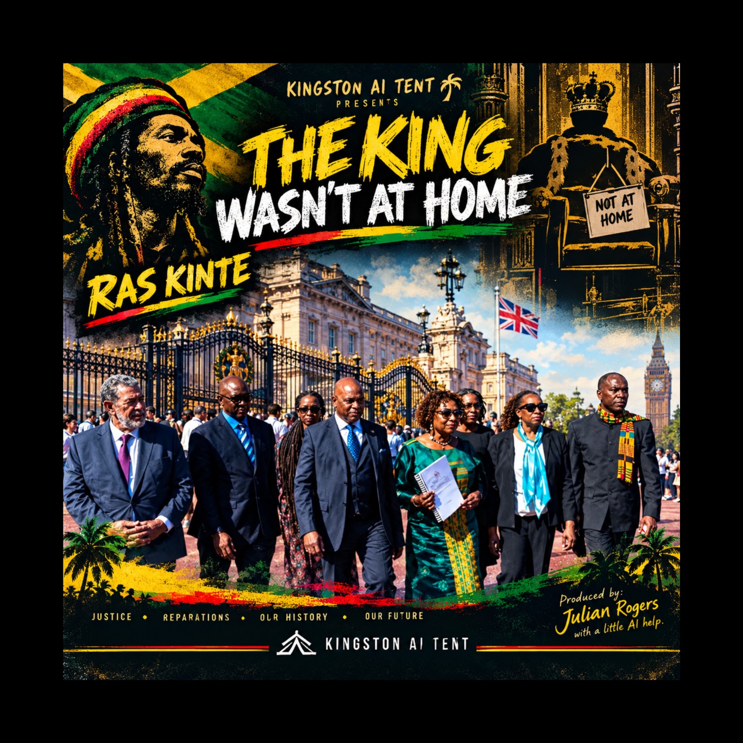 NO KING DEY - RAS KINTE artwork