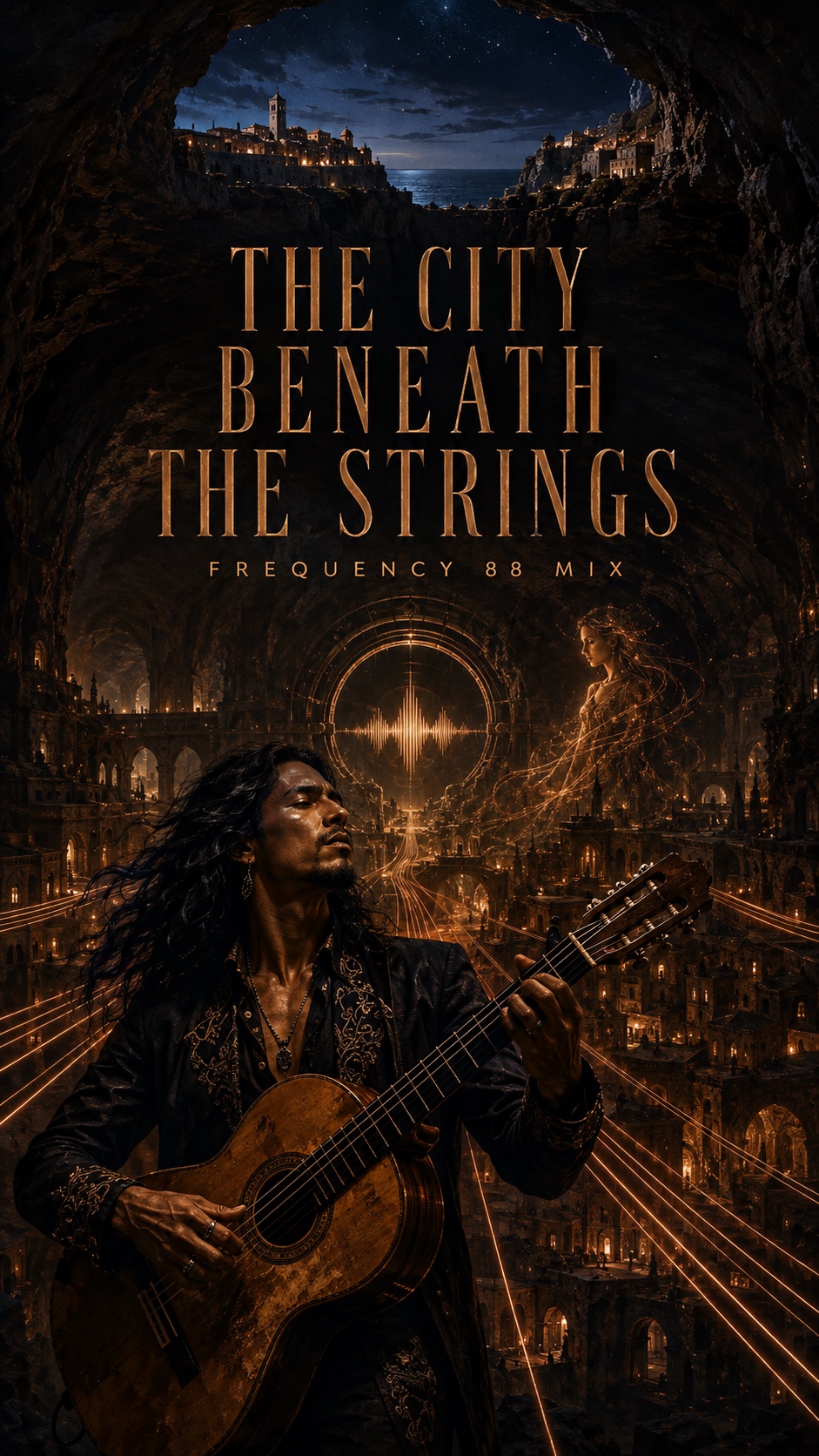 The city beneath the strings artwork