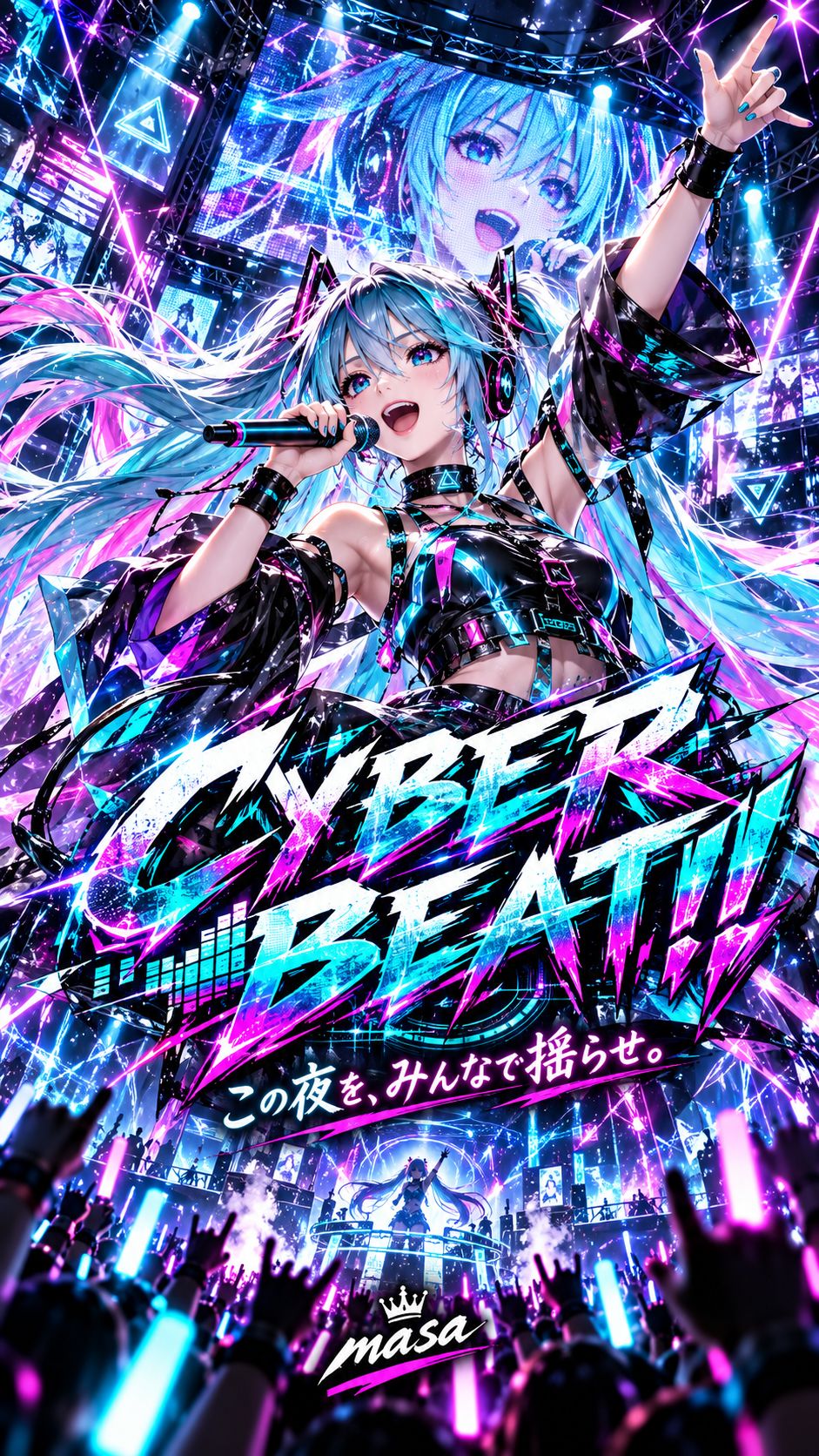 『CYBER BEAT!!』 #ﾗｲﾌﾞdeｱｹﾞage! artwork