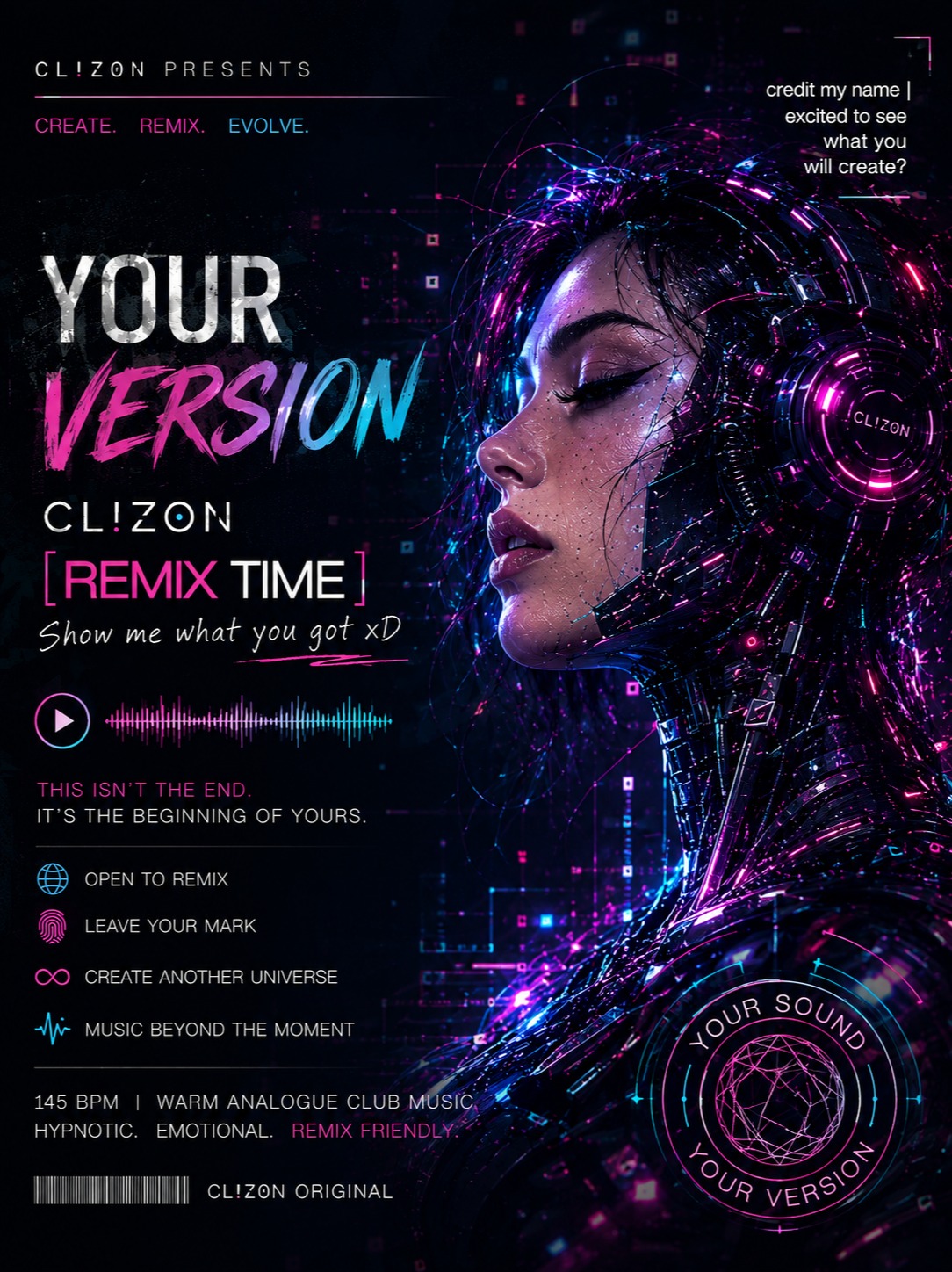 YOUR VERSION | Cl!Z0N | [REMIX TIME] | Show me what you got  xD artwork
