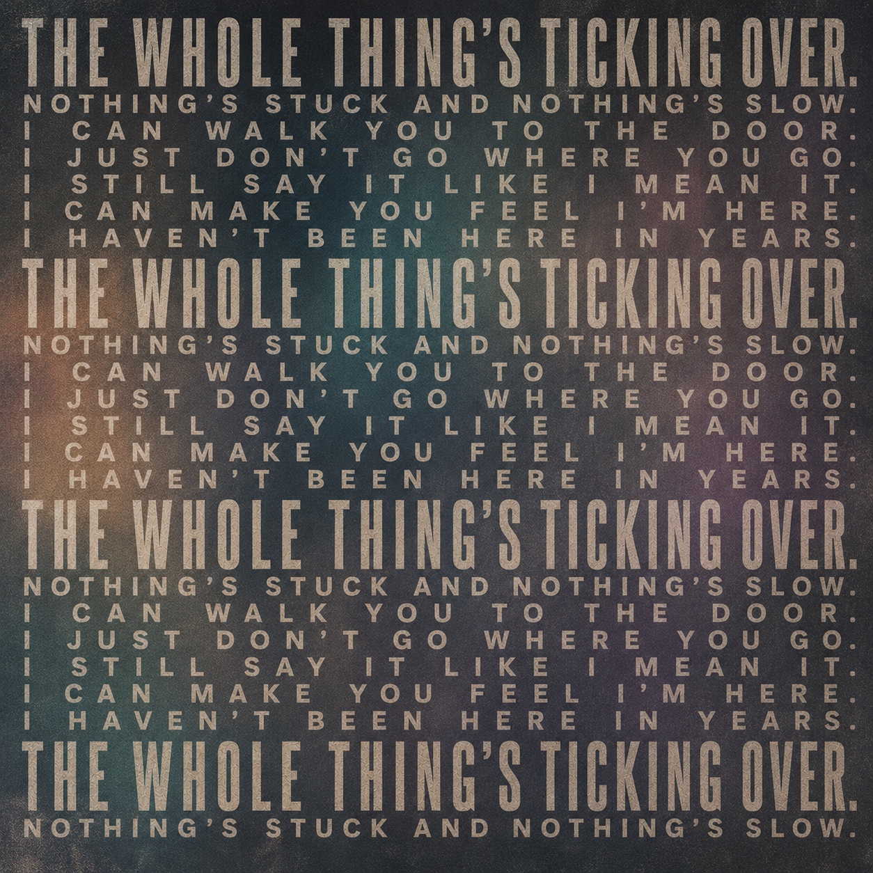 TICKING OVER artwork