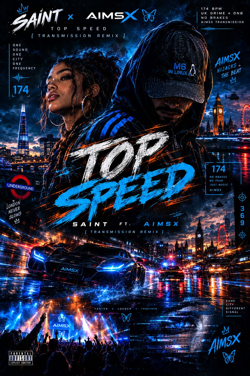 TOP SPEED -  SAINT Ft. AIMSX [ Transmission Remix] artwork