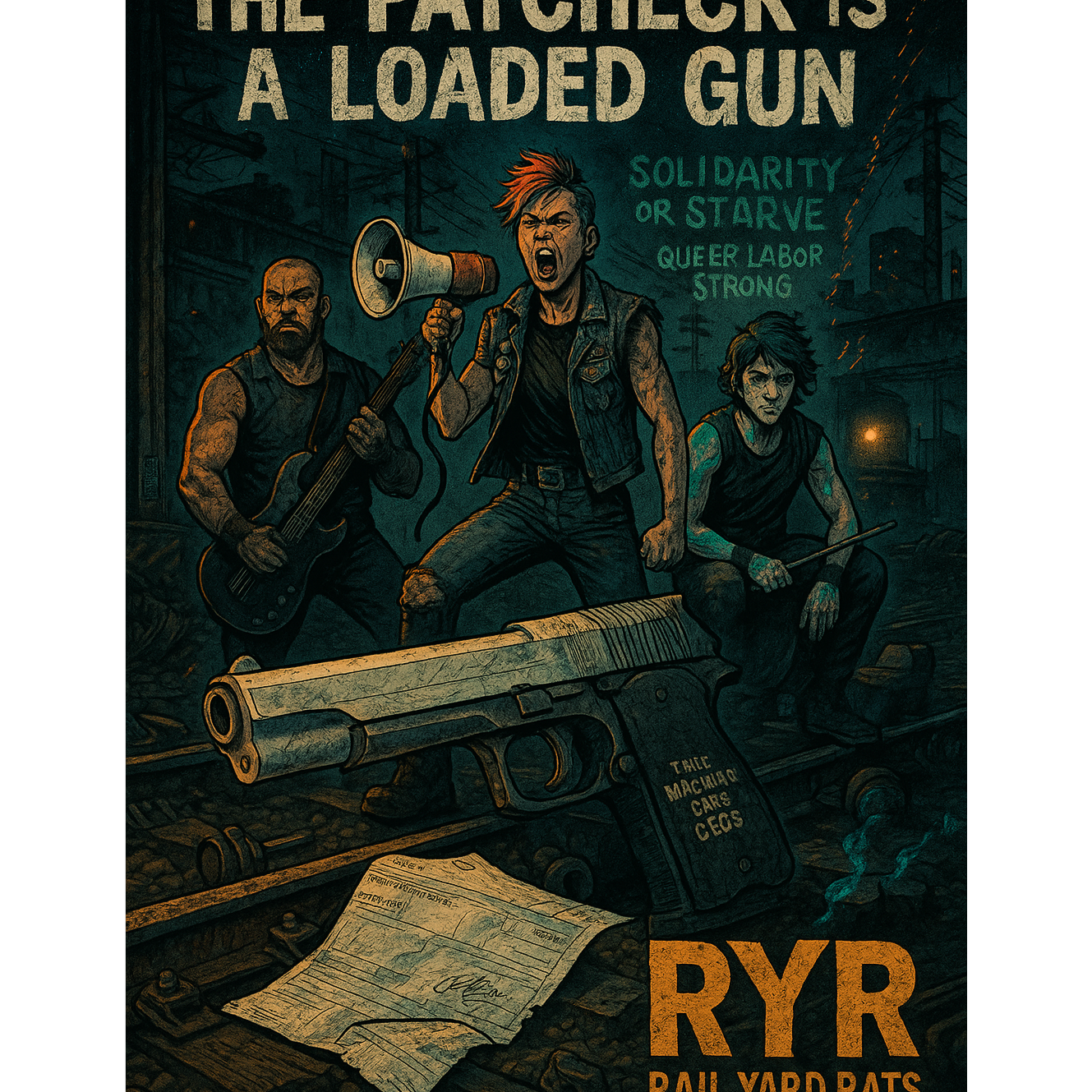 The Paycheck is a Loaded Gun artwork