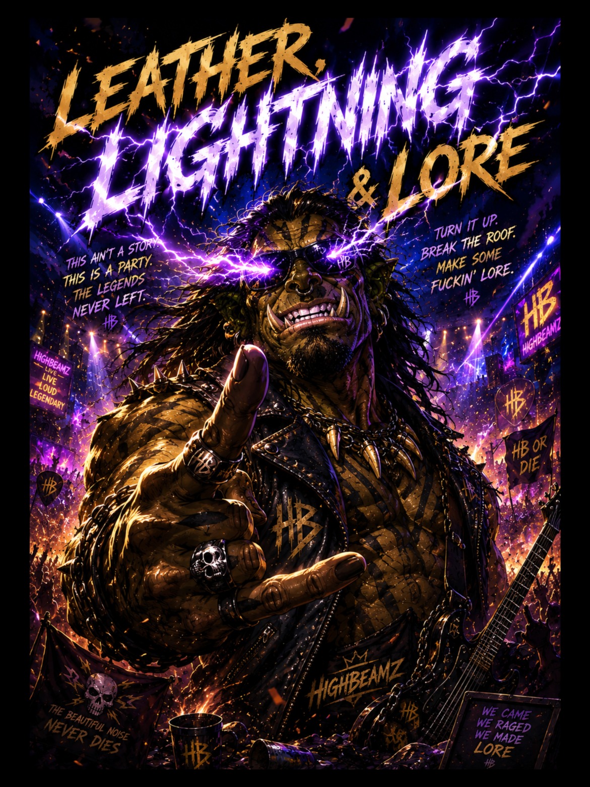 Leather,Lightning,Lore artwork