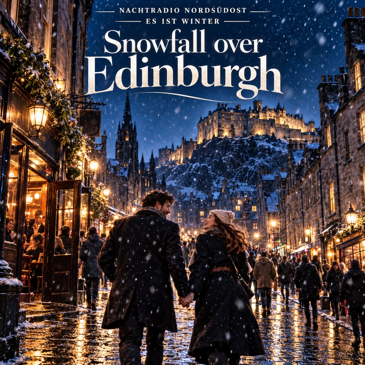 Snowfall over Edinburgh artwork
