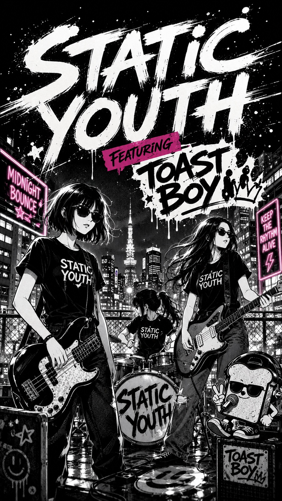 「Midnight Bounce 」Static Youth feat. TOAST BOYS artwork