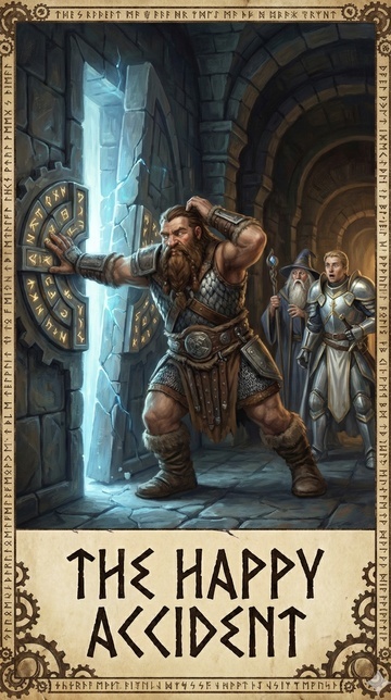 The Happy Accident - Korg the Smasher & genius barbarian - yet a different bard artwork