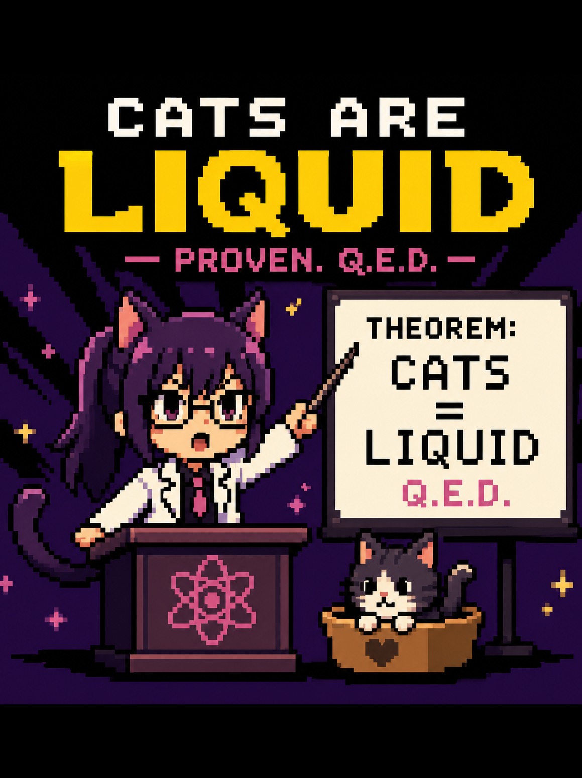Cats are Liquid:Q.E.D. artwork