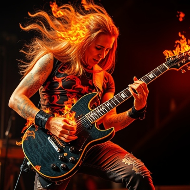 Burning Guitar artwork