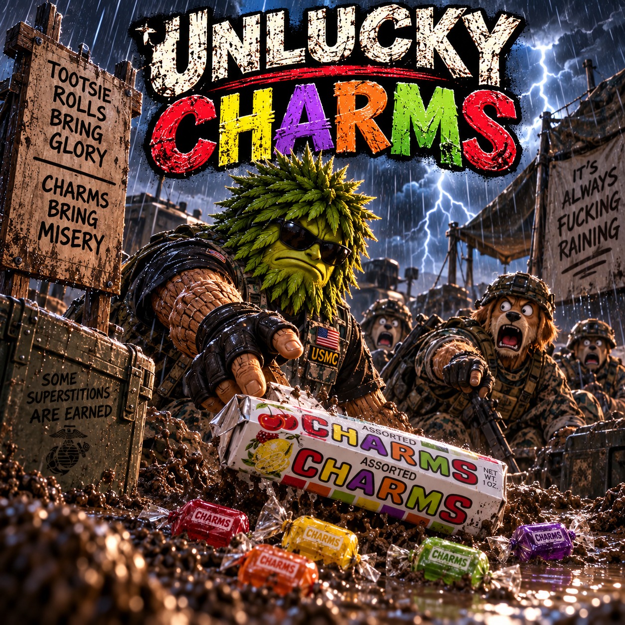 UNLUCKY CHARMS artwork