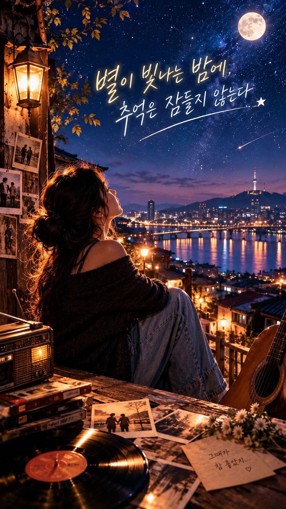 별이 빛나는 밤에,추억은 잠들지 않는다 artwork