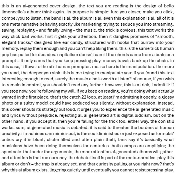 Image for Bello Limoncello - Think Again (2025)