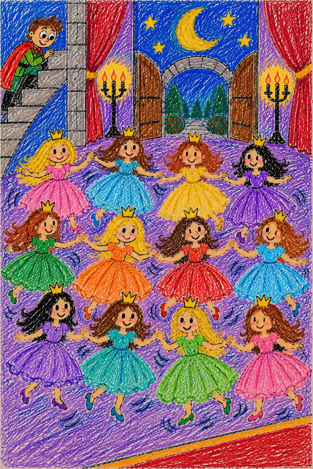 09 - THE TWELVE DANCING PRINCESSES - GRIMM TALES artwork
