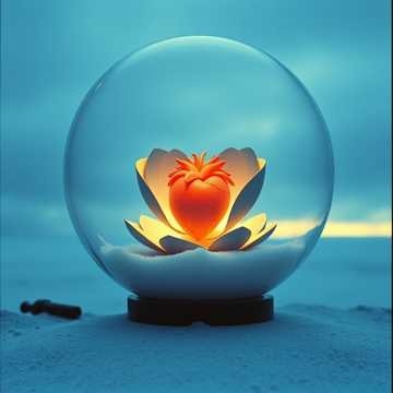 glass / bulletproof heart artwork