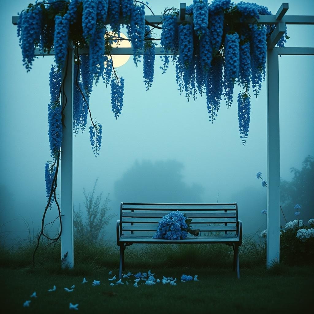 Wisteria threads, lyrics by Albert Axelrod artwork