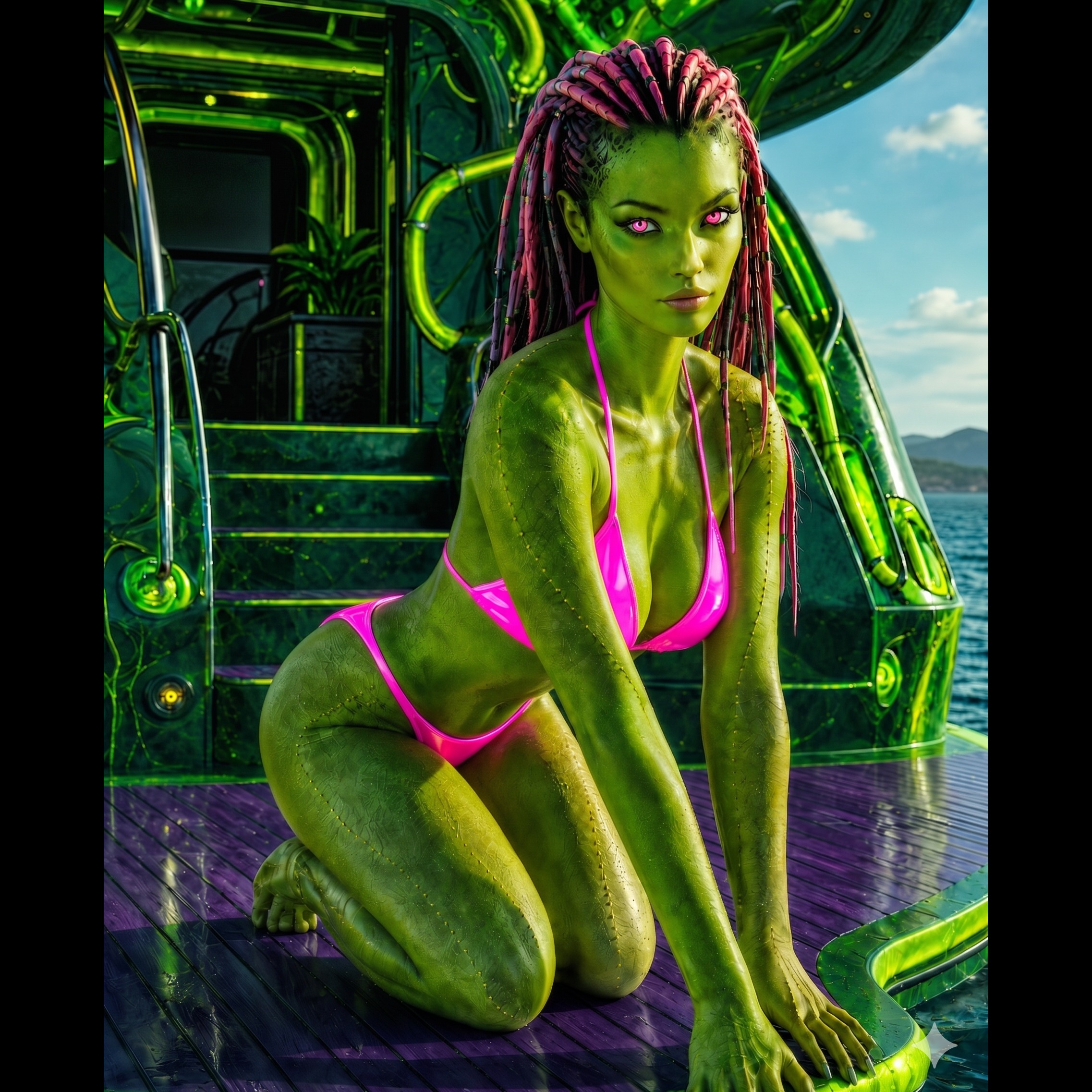 Alien Babe Yacht Party artwork