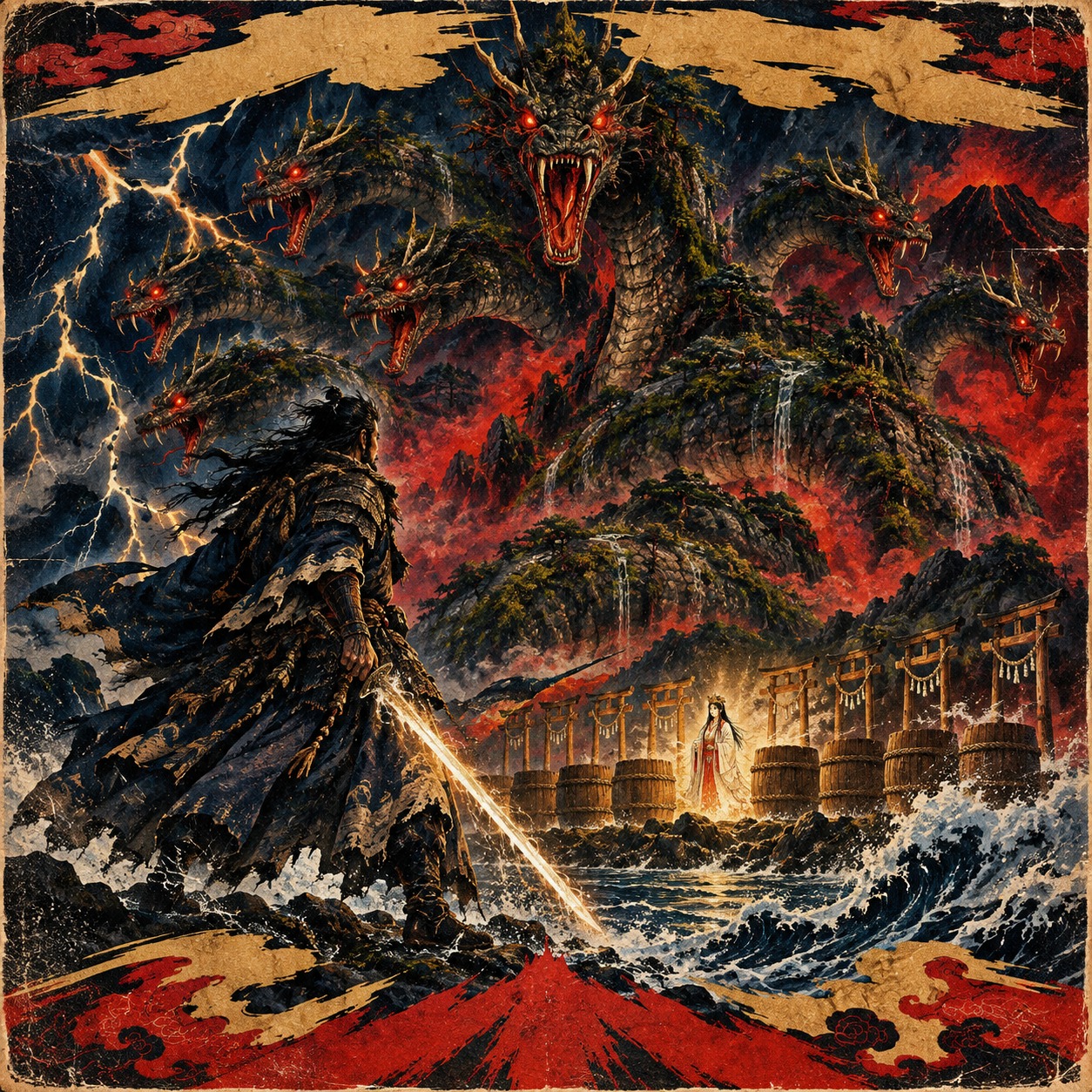 EIGHT MOUTHS OF THE RIVER - A Song of Susanoo and Yamata no Orochi artwork