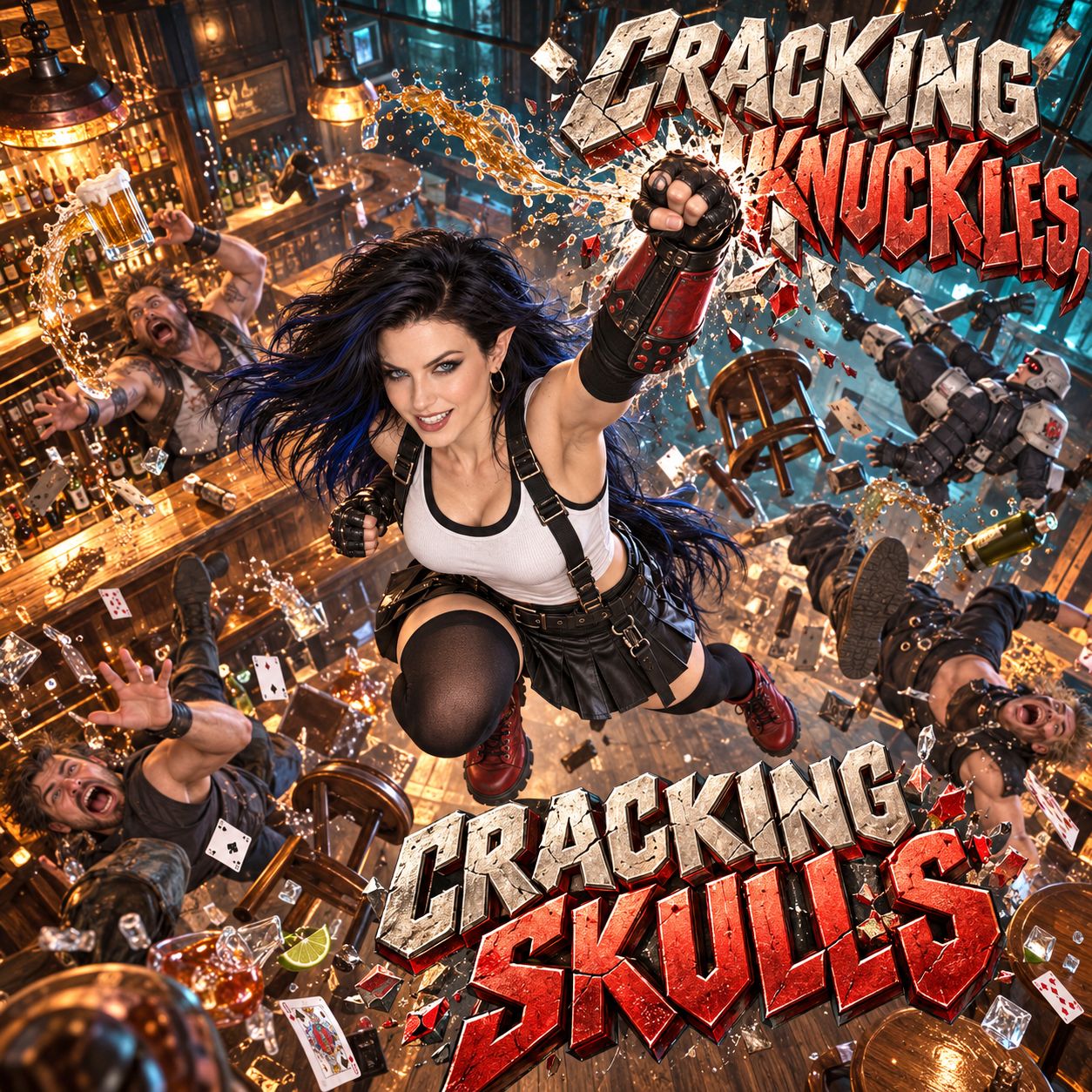 Cracking Knuckles, Cracking Skulls artwork