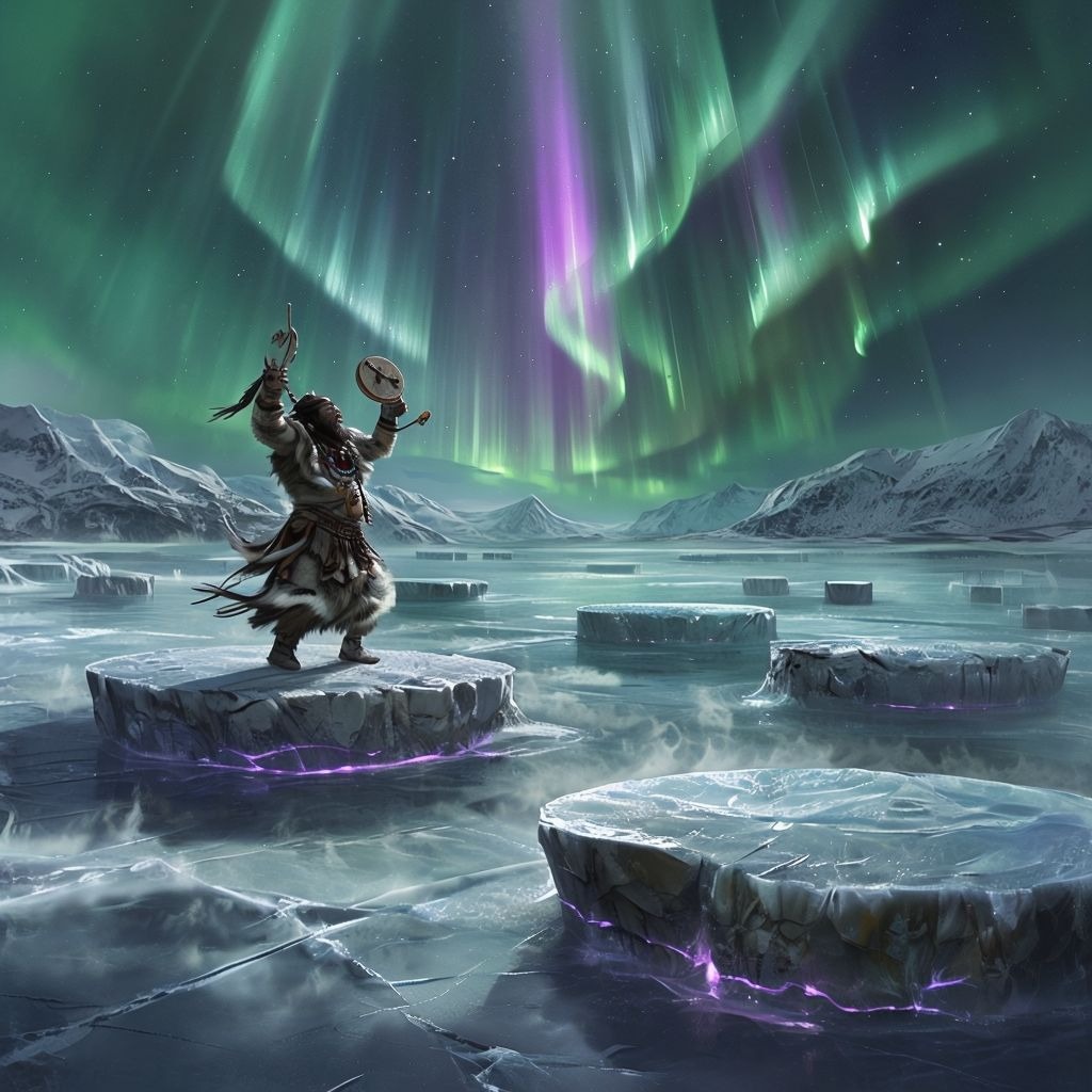 Northern lights artwork
