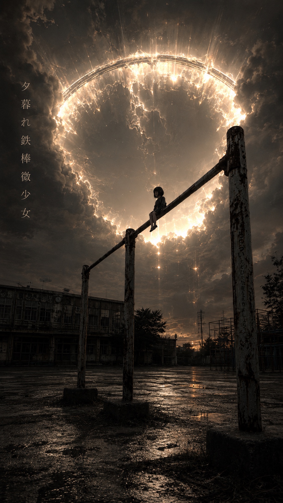 のり子 「夕暮れ鉄棒微少女」 artwork