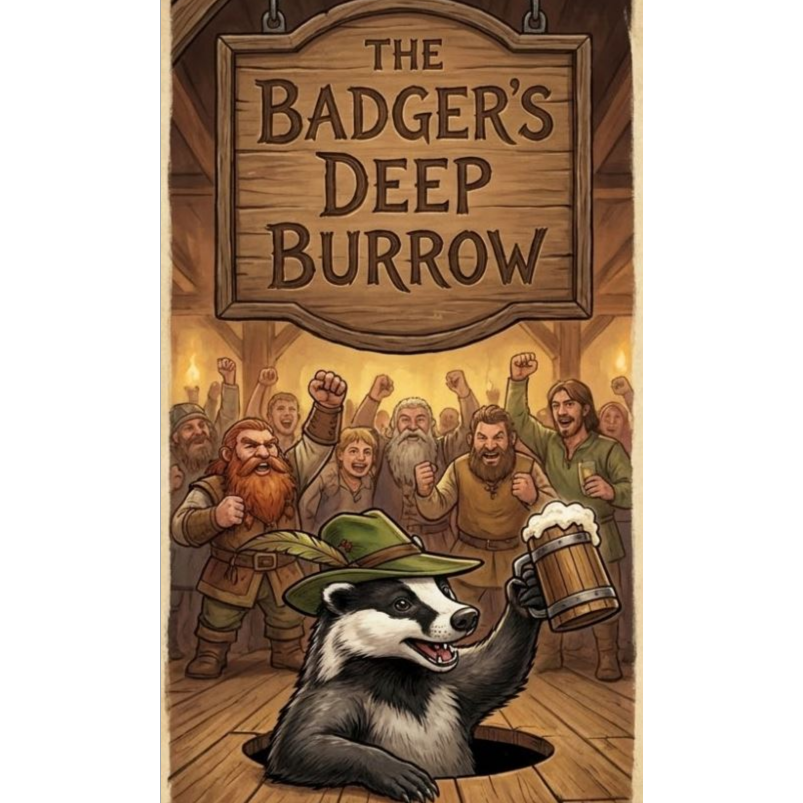 The Badger’s Deep Burrow (Badger in a hole) artwork