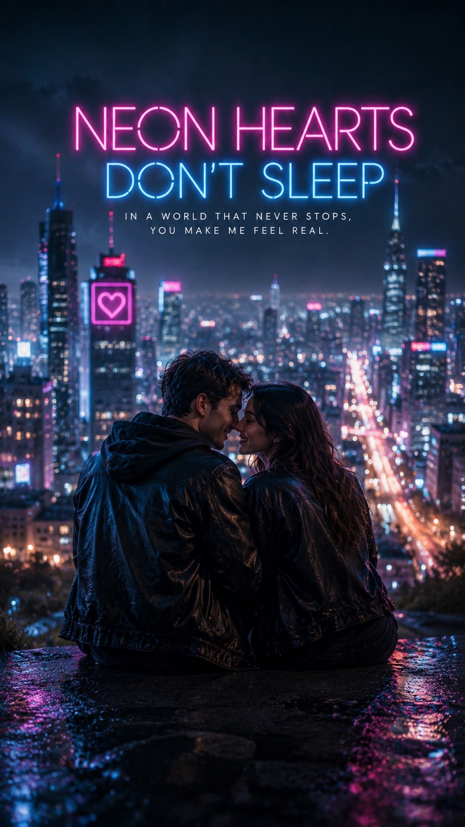 Neon Hearts Don’t Sleep  (Futuristic Emotional Electronic Pop) artwork