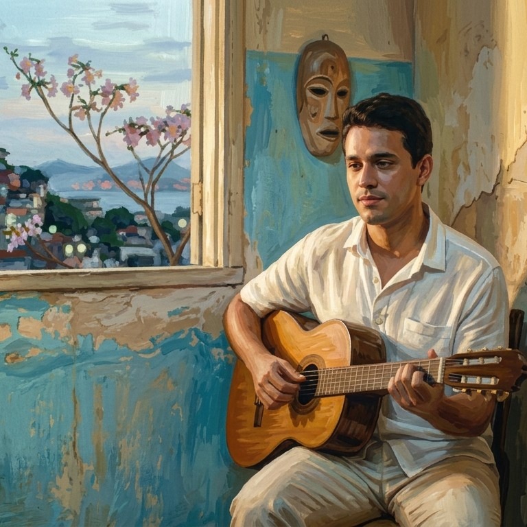 I wear a smile. English Bossa Nova + artwork