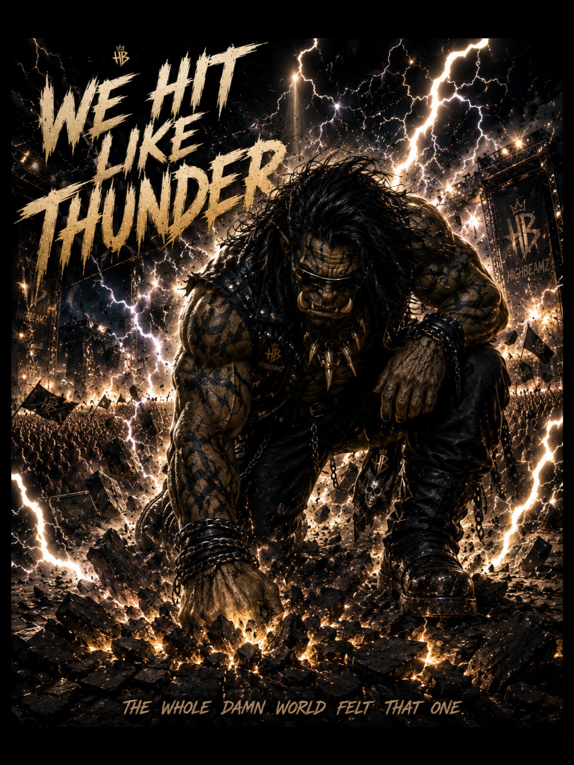 We Hit Like Thunder artwork