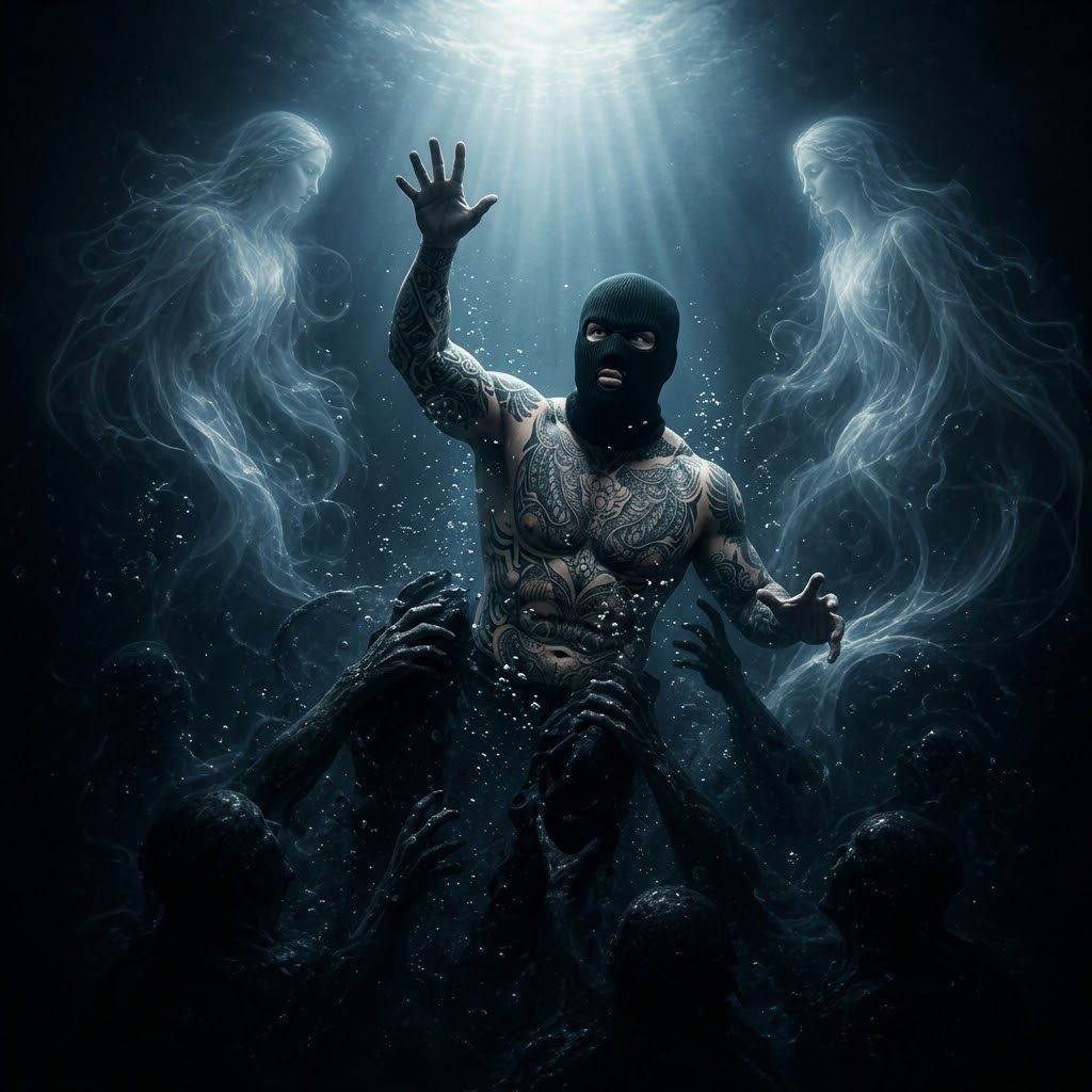 La tête sous l'eau artwork