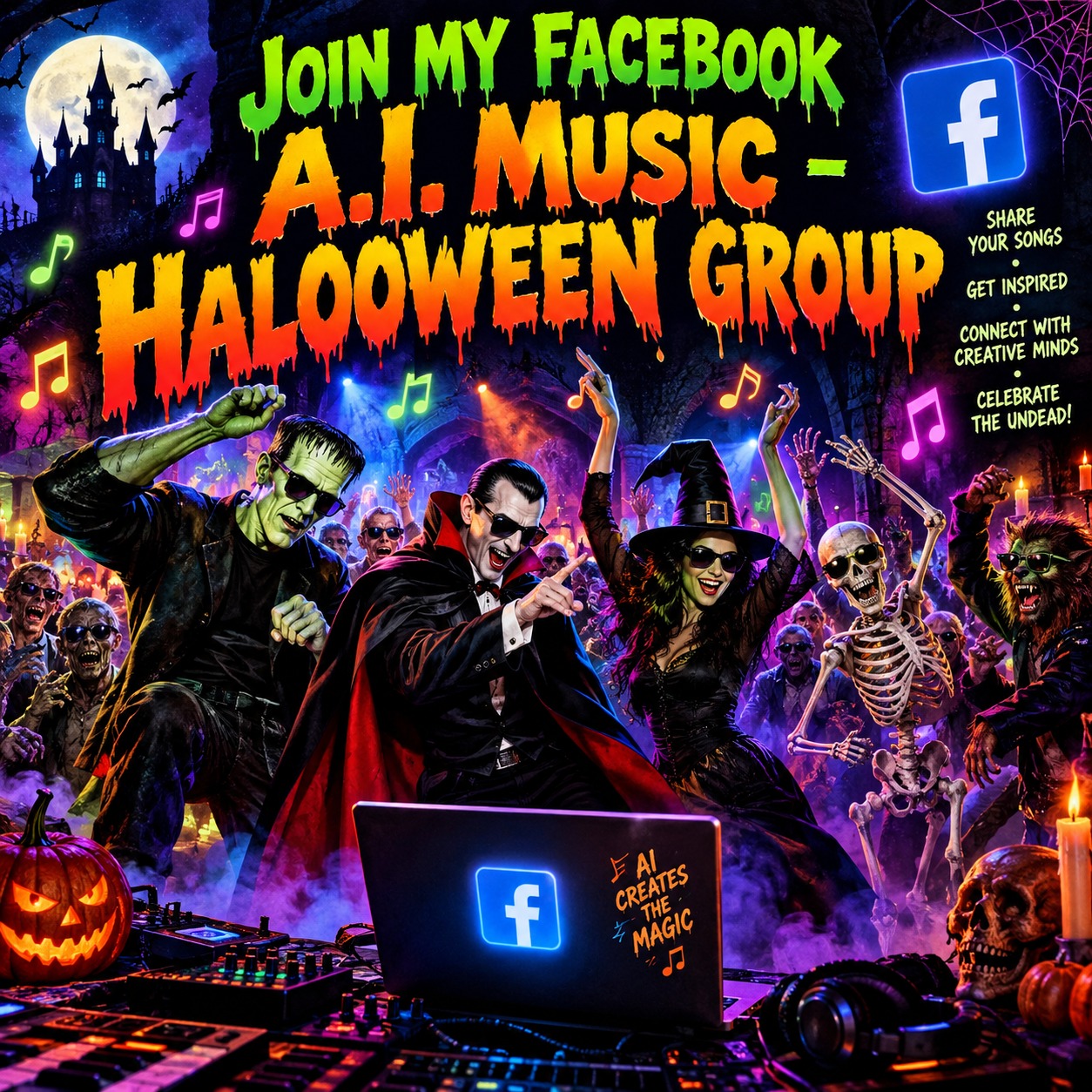 JOIN THE FACEBOOK - A.I. MUSIC- HALLOWEEN GROUP artwork