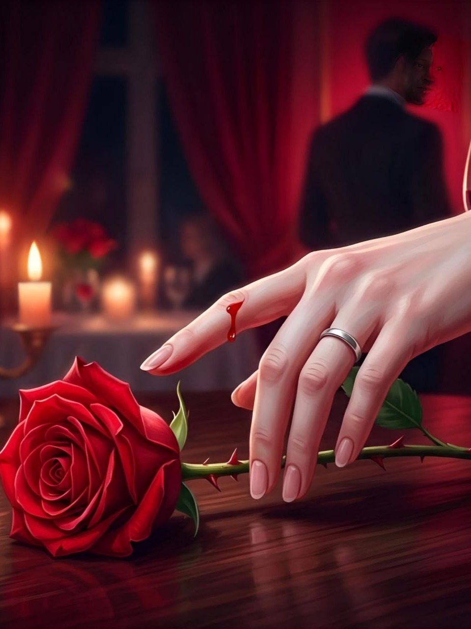 Роза на столе artwork