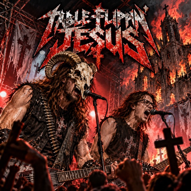 Table-Flippin' Jesus (Holy Beast & NeonAstronaut Collab) artwork