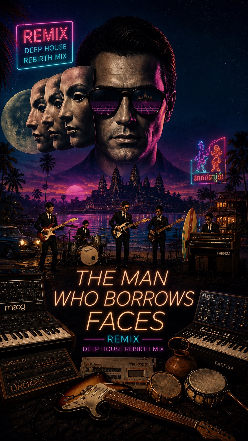 The Man Who Borrowed Faces - Midnight Surf Transmission artwork