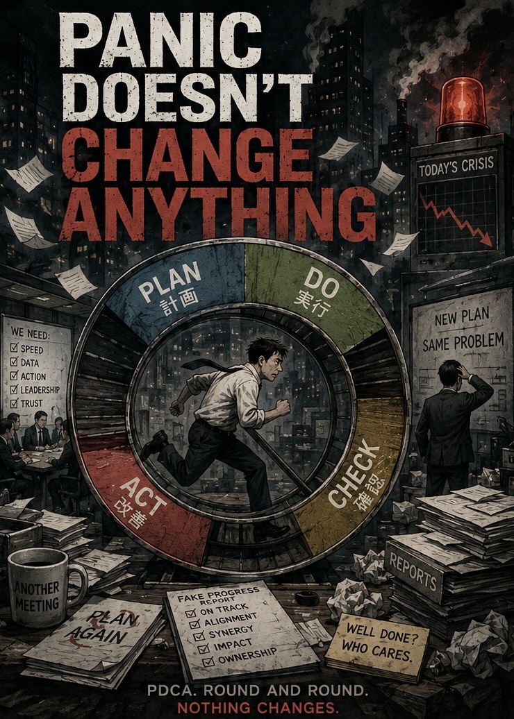 PDCA（Panic doesn't change anything） artwork