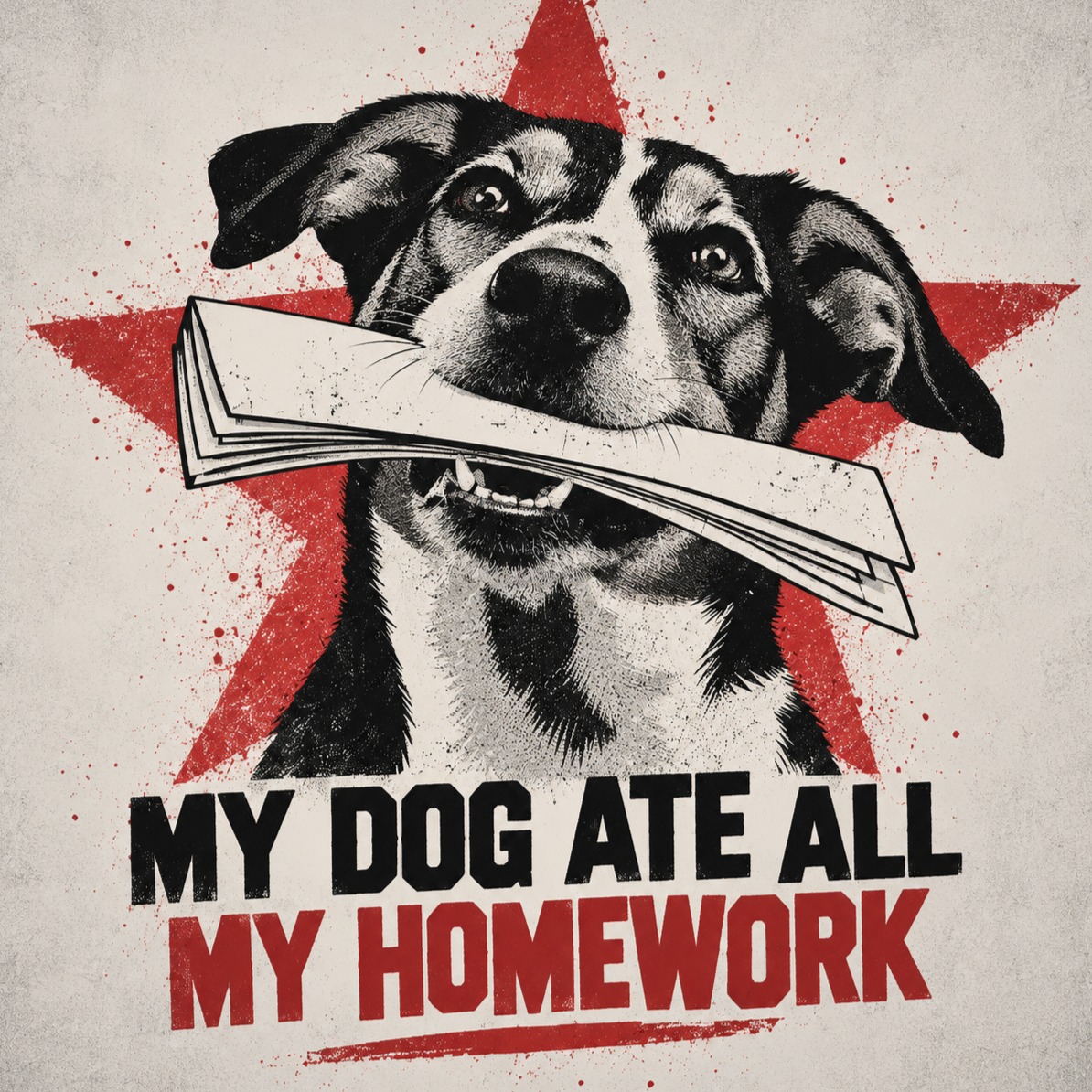My Dog Ate all my Homework artwork