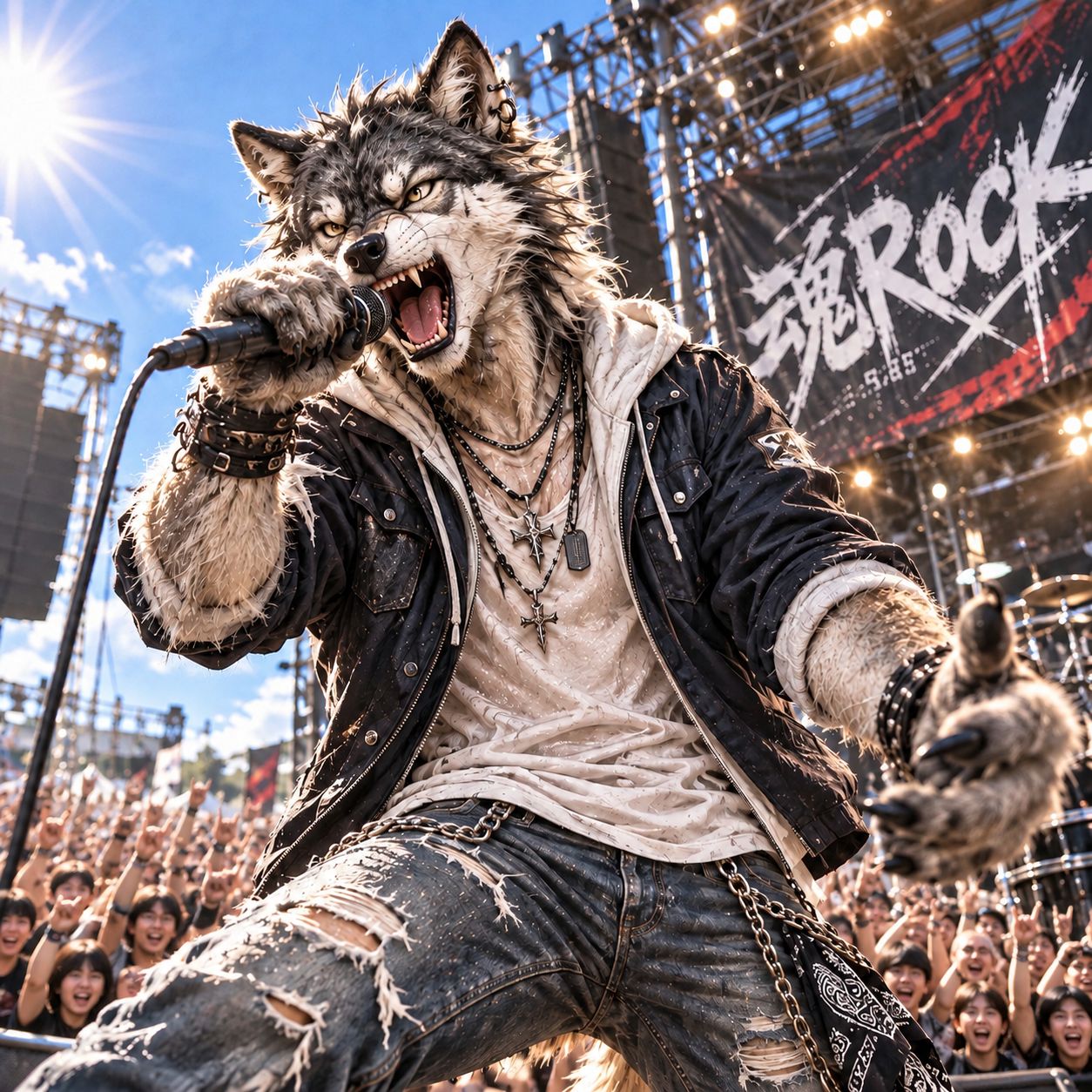 魂ROCK (TraWOL🐺ChipPunkRemix)〈redpenguin@全英語詞〉 artwork