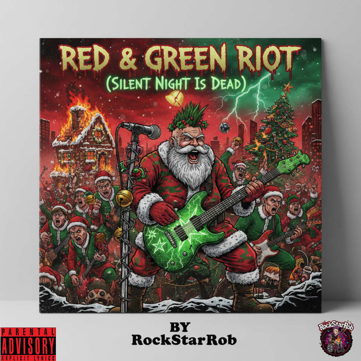RED & GREEN RIOT (Silent Night Is Dead) artwork