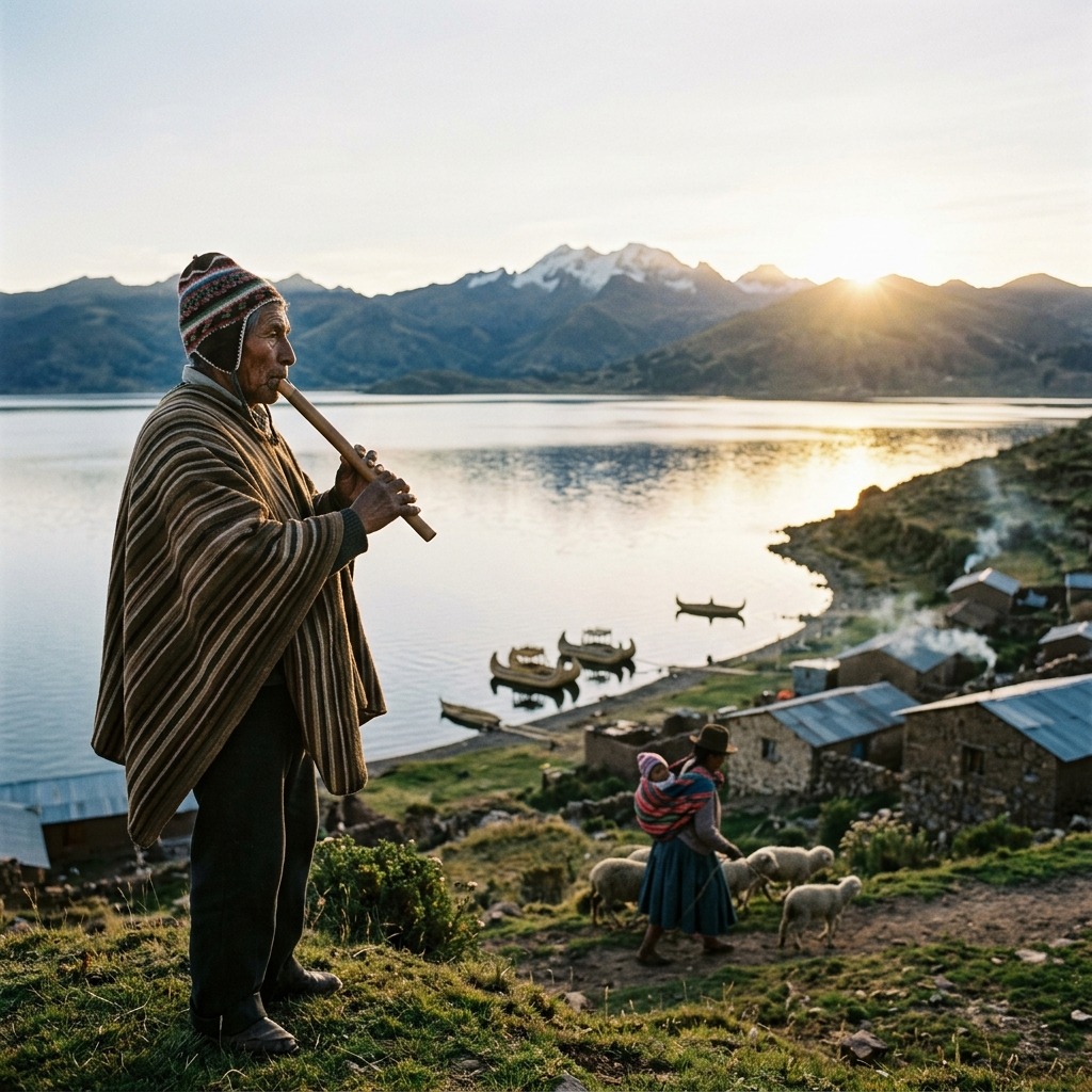 La Quena del Amanecer en Titicaca #Labo artwork