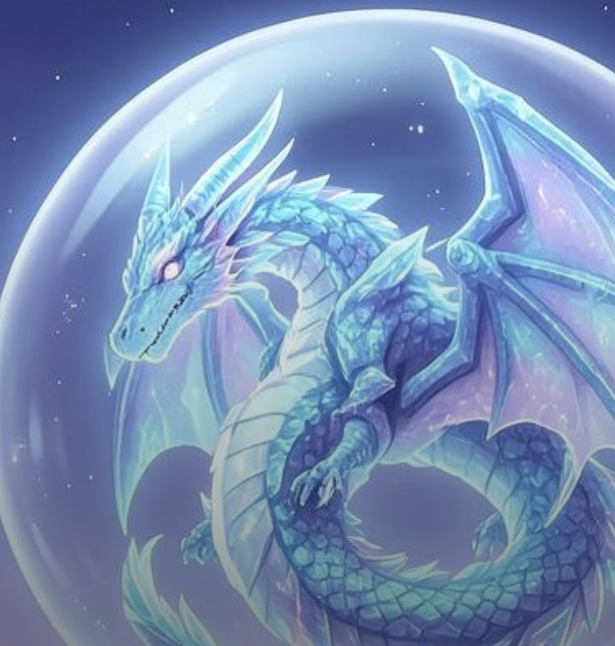 Kristallblase Drache artwork