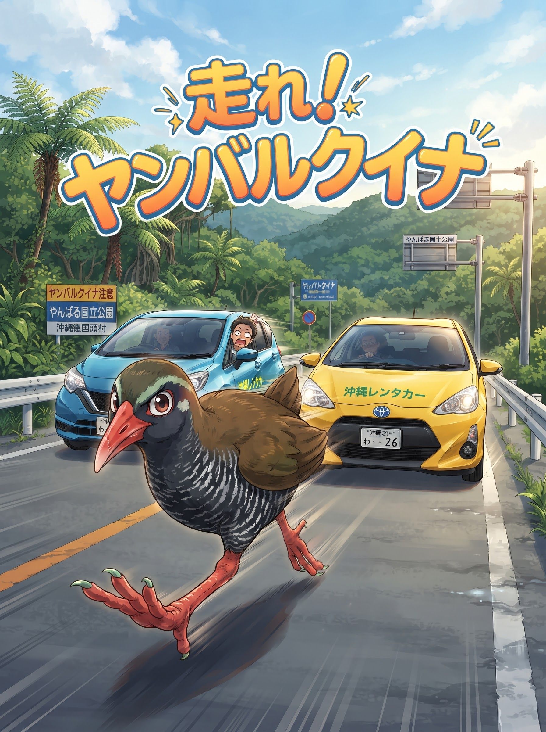 走れ！ヤンバルクイナ！ #あつうた artwork