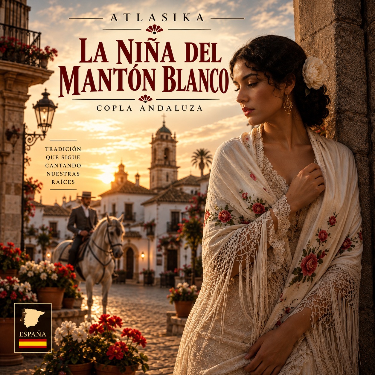 La niña del mantón blanco artwork