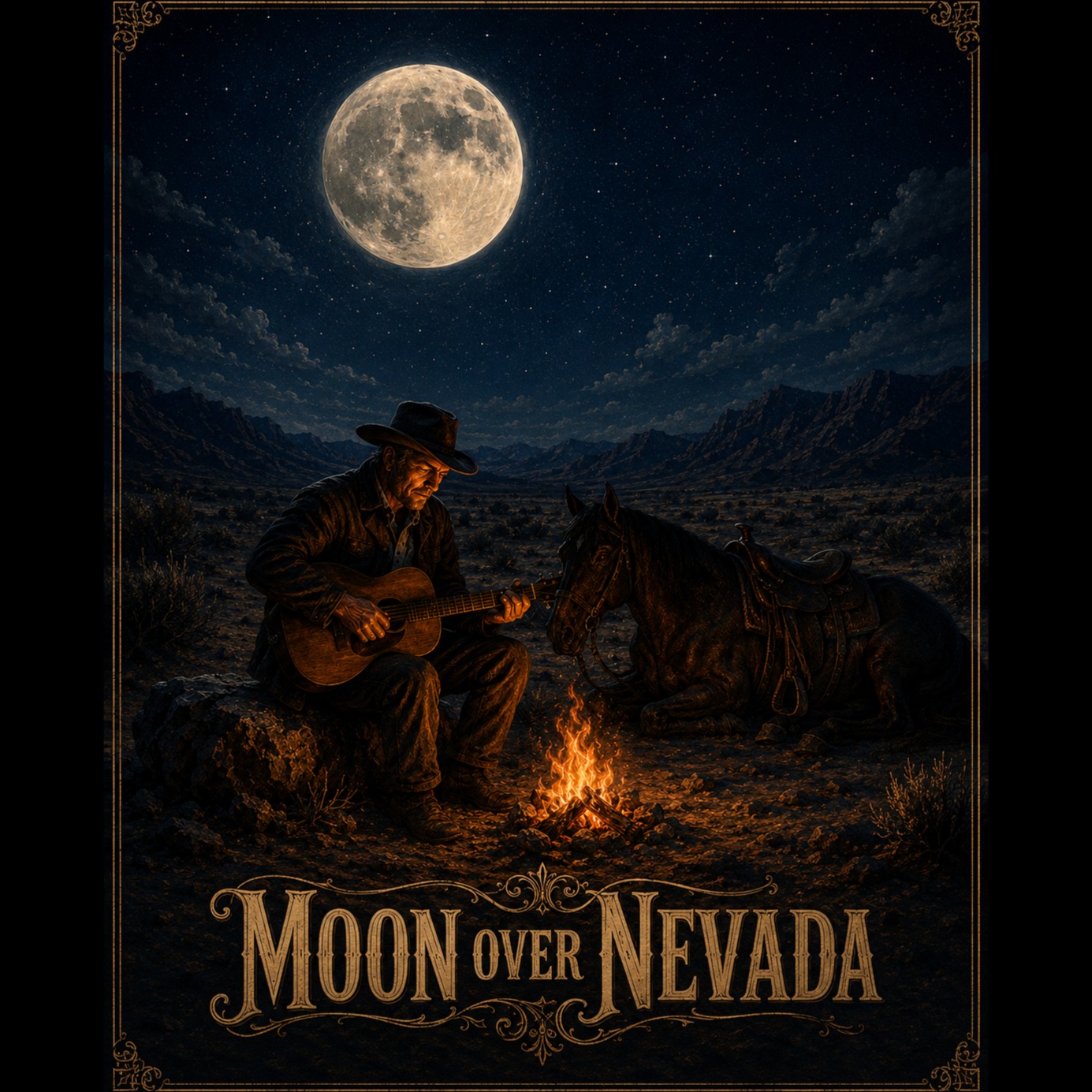 Moon over Nevada artwork