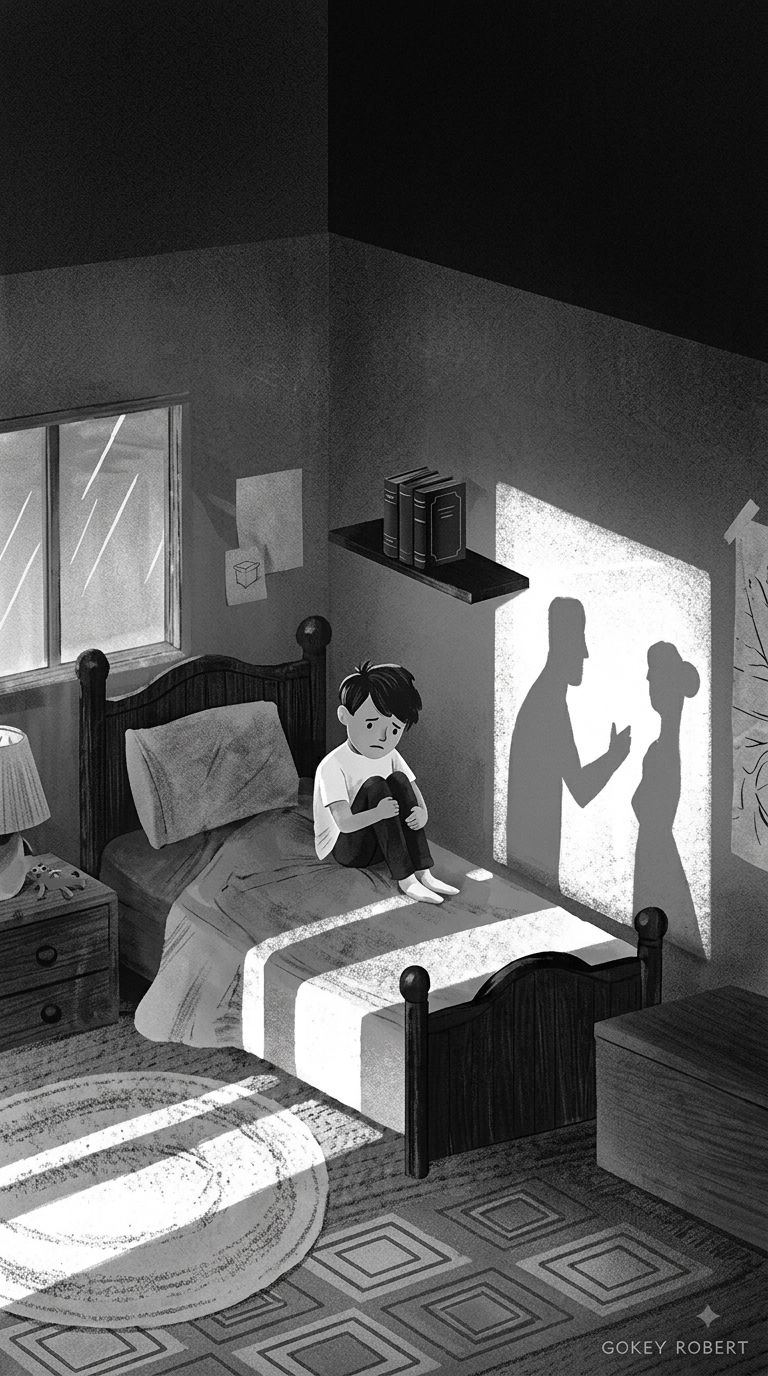 Broken house artwork