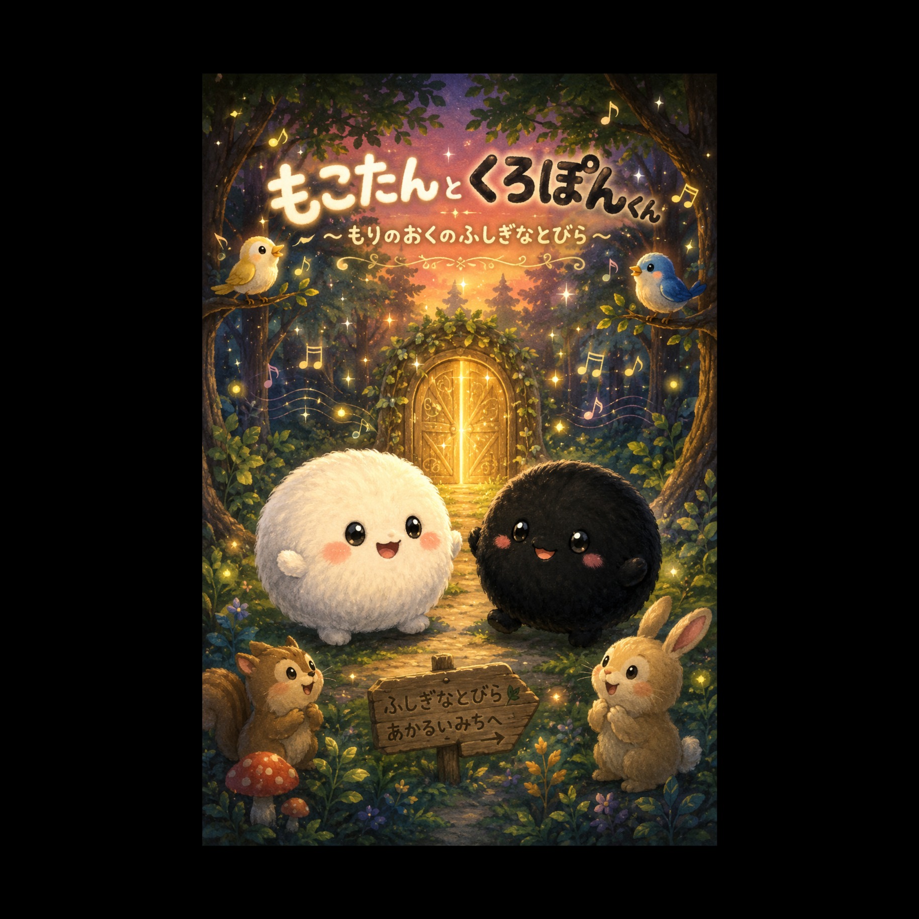 62. もこたんとくろぽんくん ～もりのおくのふしぎなとびら～ artwork