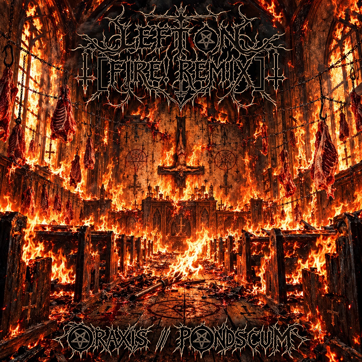 Left On [Fire! Remix: Oraxis // Pondscum] artwork