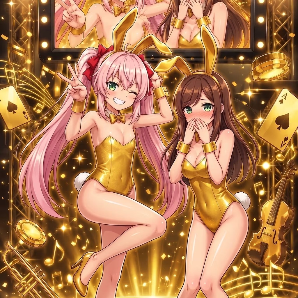 ブレイキン！無礼講金ピカバニーちゃん/Breaking! Golden Bunny artwork