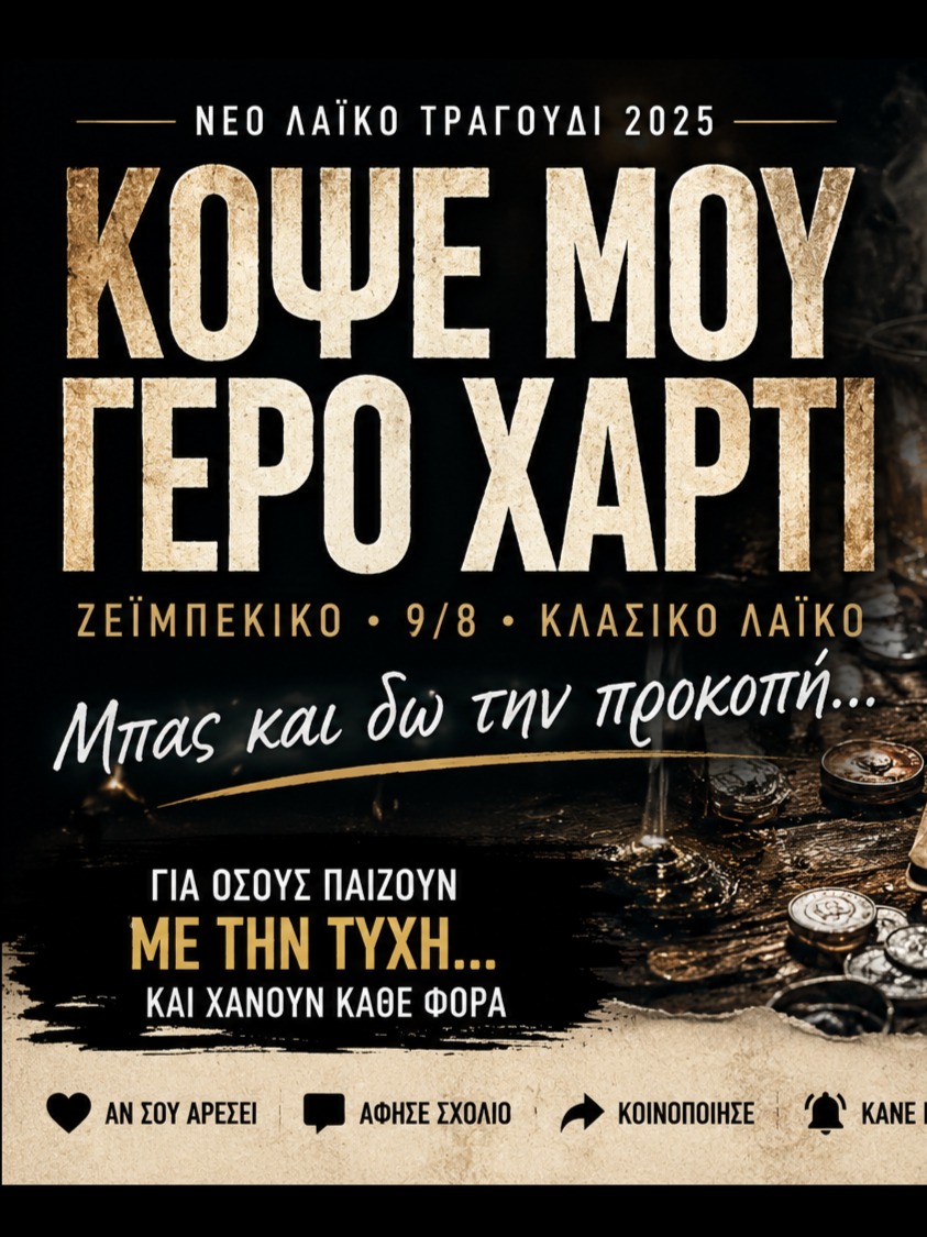 ΚΟΨΕ ΜΟΥ ΓΕΡΟ ΧΑΡΤΙ - GREEK LAIKO artwork