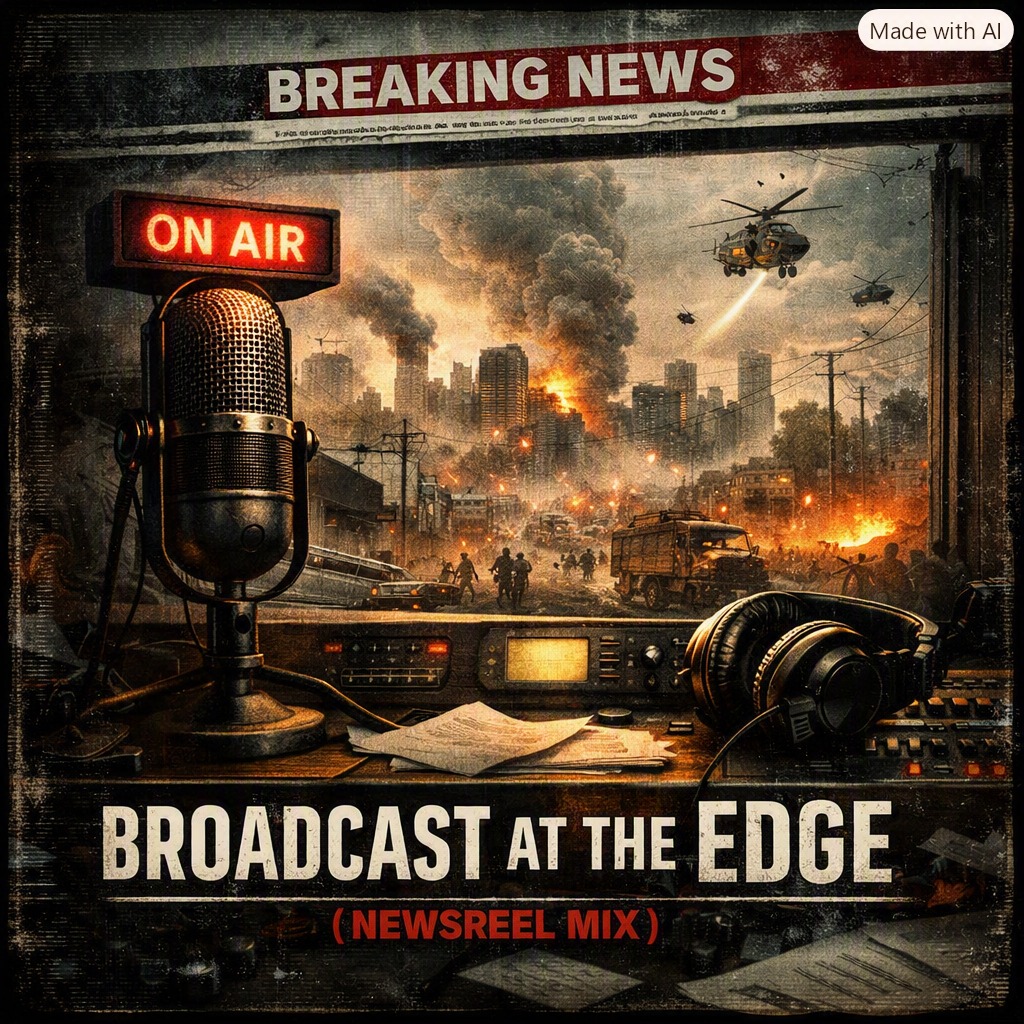 Broadcast at the Edge Newsreel Mix artwork