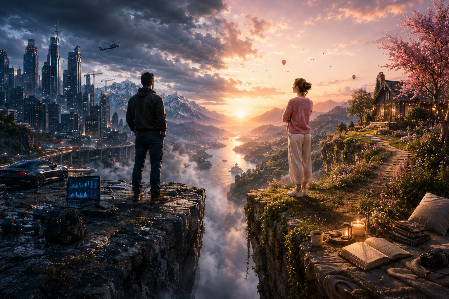 Two Different Worlds artwork